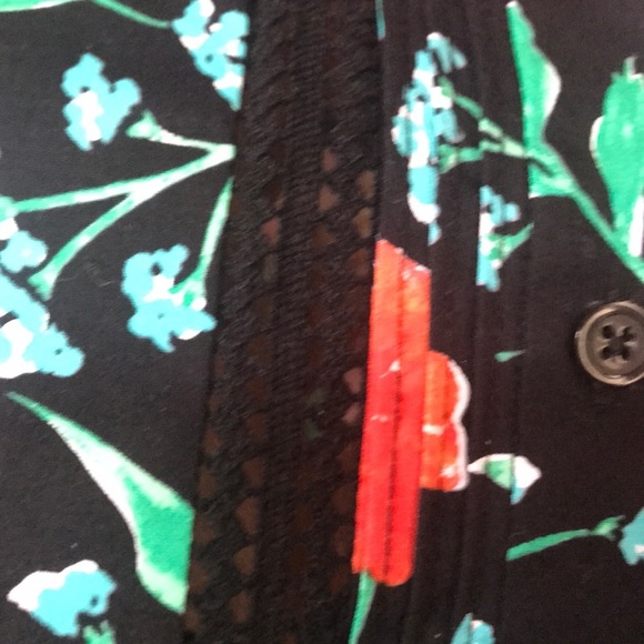 Kate Spade Jardin Poplin Peplum Hummingbird Top Size XS - Picture 5 of 14